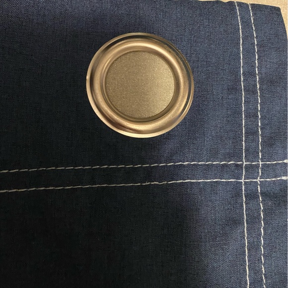 4 Blue Denim Look Valences  17”L x 32”W each with Grommets - Picture 3 of 5